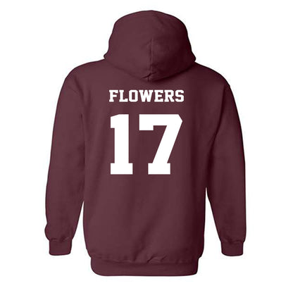 Virginia Tech - NCAA Football : Tyson Flowers - Fashion Shersey Hooded Sweatshirt-1