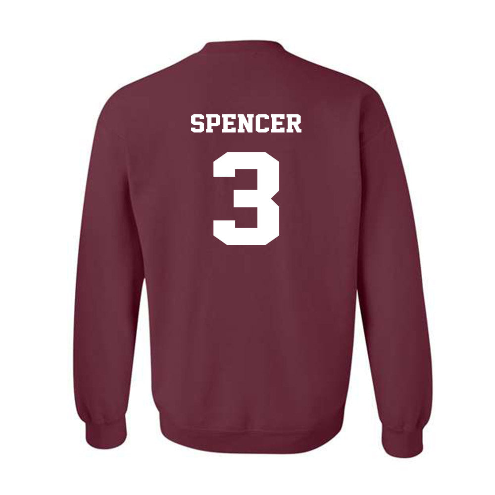 Virginia Tech - NCAA Football : Kaleb Spencer - Fashion Shersey Crewneck Sweatshirt-1