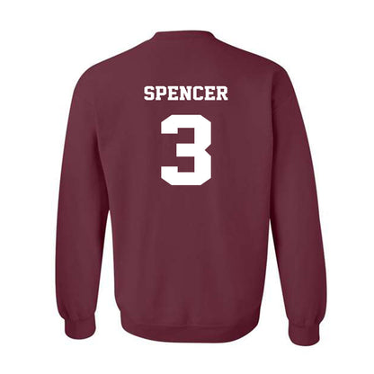Virginia Tech - NCAA Football : Kaleb Spencer - Fashion Shersey Crewneck Sweatshirt-1