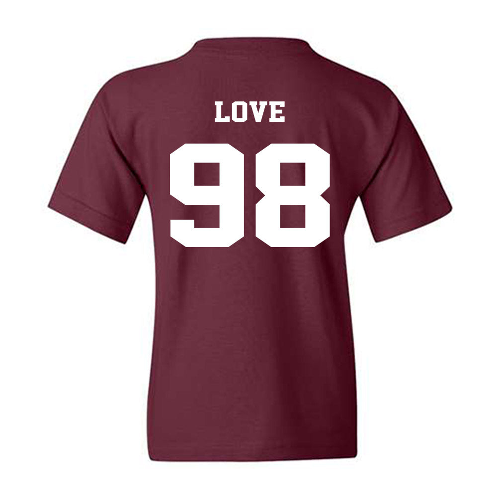 Virginia Tech - NCAA Football : Will Love - Fashion Shersey Youth T-Shirt-1