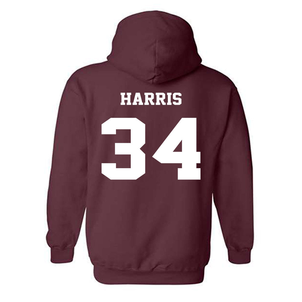 Virginia Tech - NCAA Football : Cortez Harris - Fashion Shersey Hooded Sweatshirt-1
