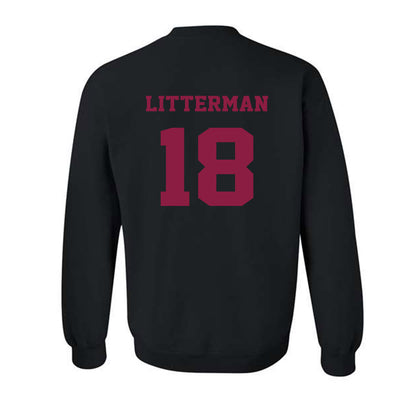 Virginia Tech - NCAA Baseball : Hudson Litterman - Fashion Shersey Crewneck Sweatshirt-1