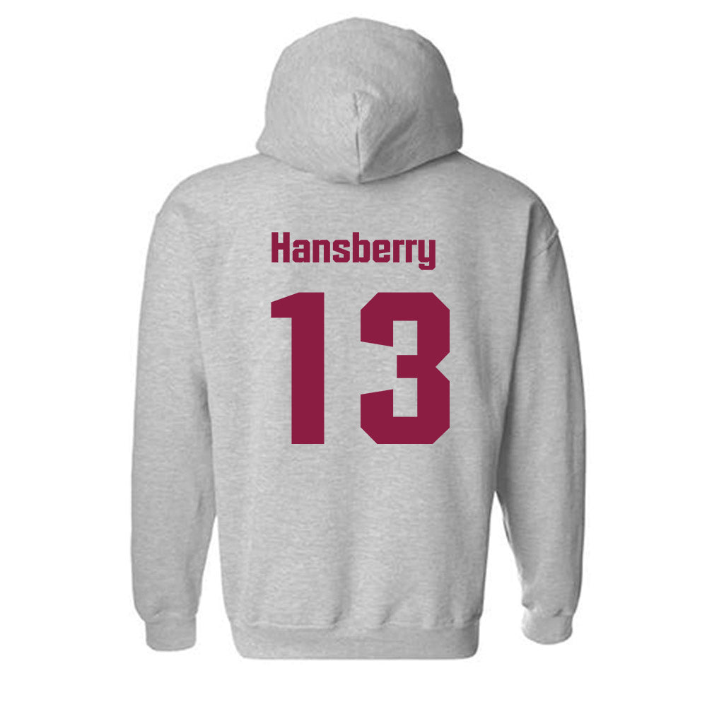 Virginia Tech - NCAA Men's Basketball : Amani Hansberry - Fashion Shersey Hooded Sweatshirt-1