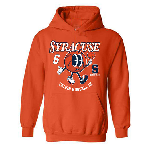 Syracuse - NCAA Men's Basketball : Calvin Russell III - Fashion Shersey Hooded Sweatshirt-0