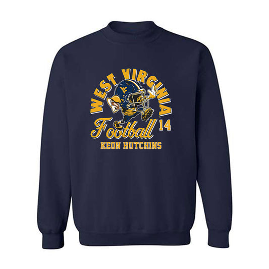 West Virginia - NCAA Football : Keon Hutchins - Fashion Shersey Crewneck Sweatshirt-0