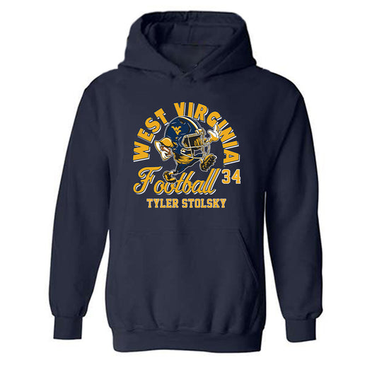 West Virginia - NCAA Football : Tyler Stolsky - Fashion Shersey Hooded Sweatshirt-0