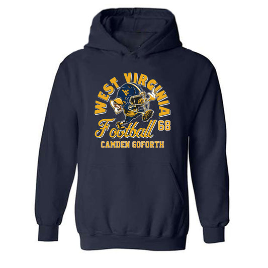 West Virginia - NCAA Football : Camden Goforth - Fashion Shersey Hooded Sweatshirt-0