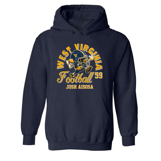 West Virginia - NCAA Football : Josh Aisosa - Fashion Shersey Hooded Sweatshirt-0