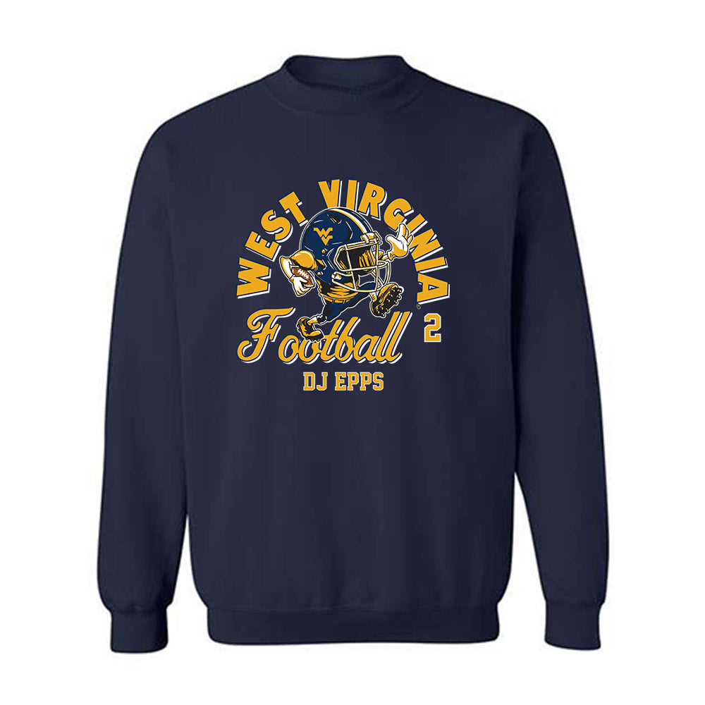 West Virginia - NCAA Football : DJ Epps - Fashion Shersey Crewneck Sweatshirt-0