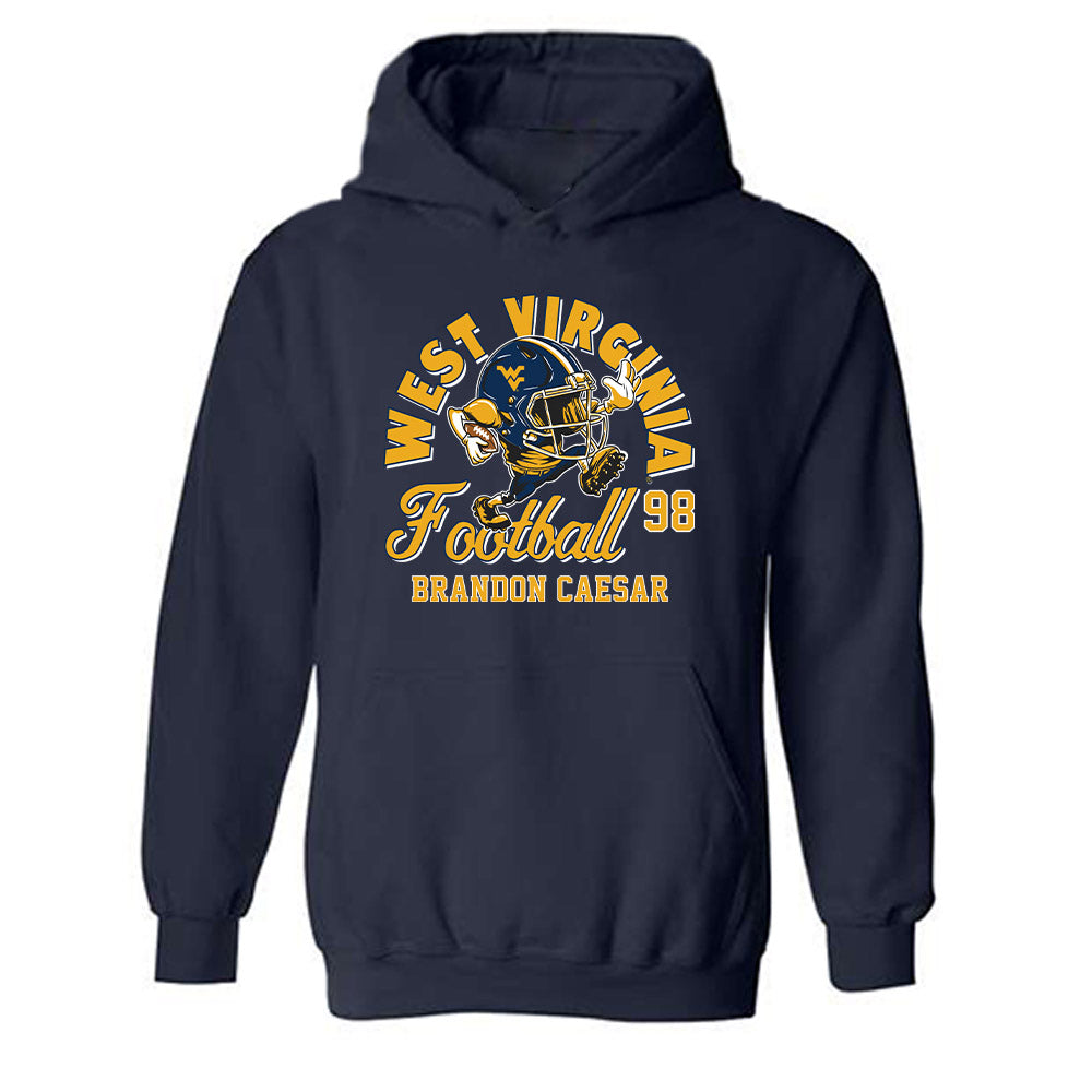 West Virginia - NCAA Football : Brandon Caesar - Fashion Shersey Hooded Sweatshirt-0