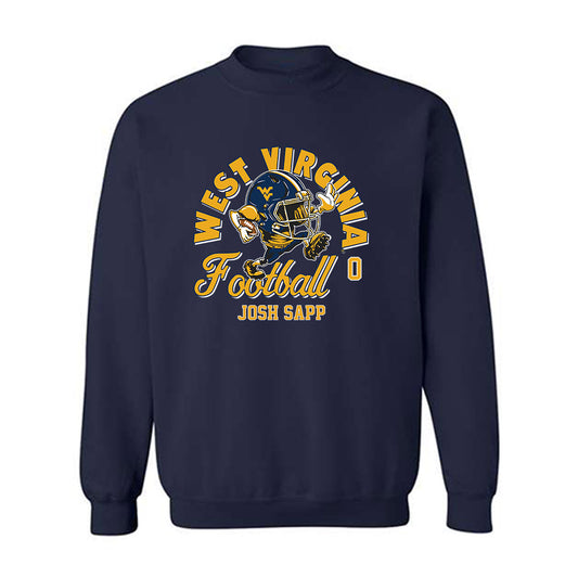 West Virginia - NCAA Football : Josh Sapp - Fashion Shersey Crewneck Sweatshirt-0