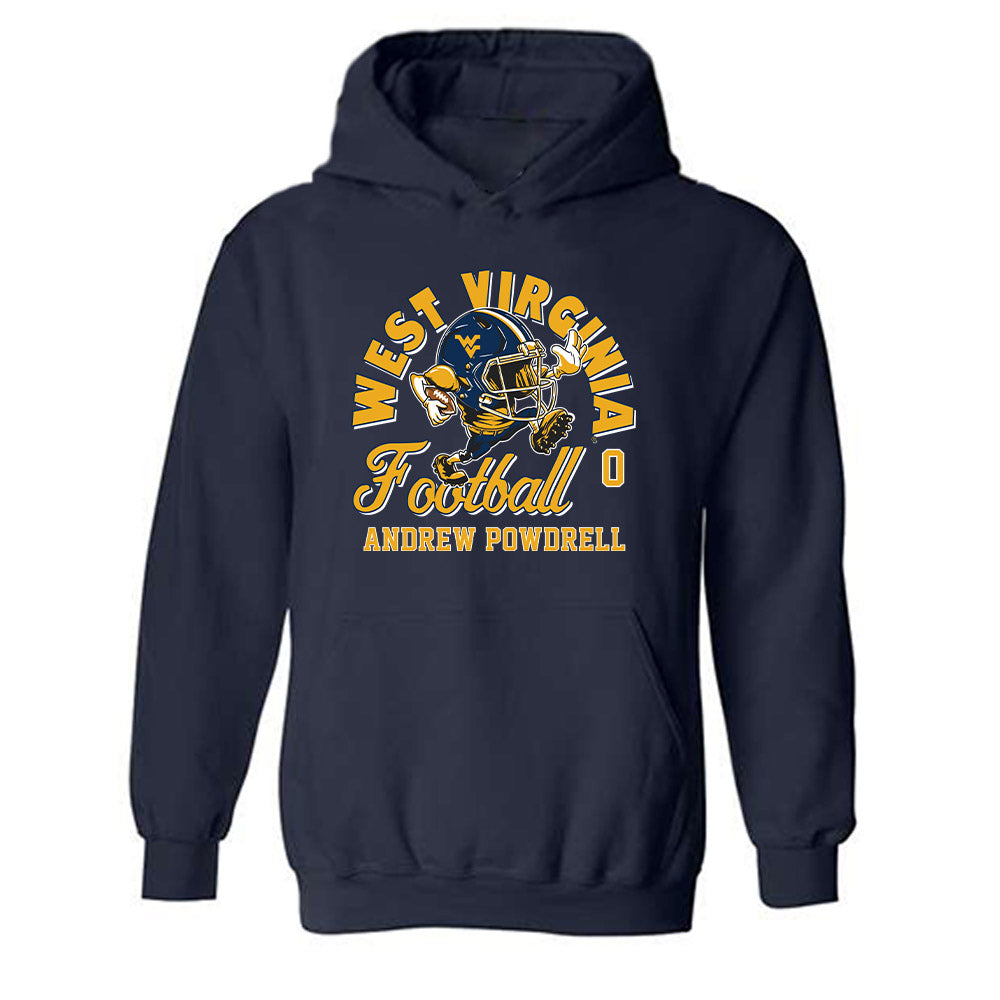 West Virginia - NCAA Football : Andrew Powdrell - Fashion Shersey Hooded Sweatshirt-0