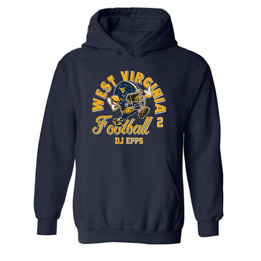 West Virginia - NCAA Football : DJ Epps - Fashion Shersey Hooded Sweatshirt-0