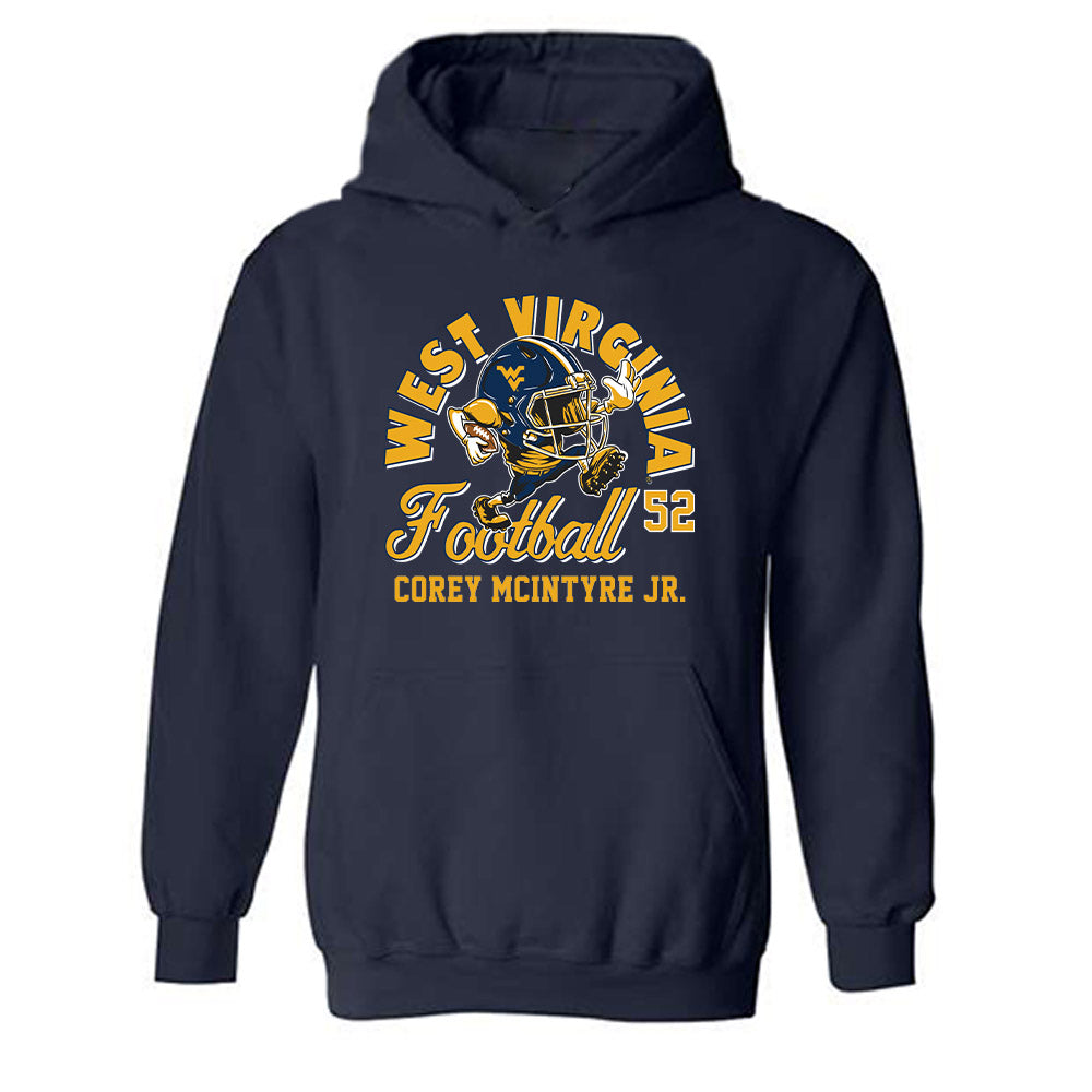 West Virginia - NCAA Football : Corey McIntyre Jr. - Fashion Shersey Hooded Sweatshirt-0