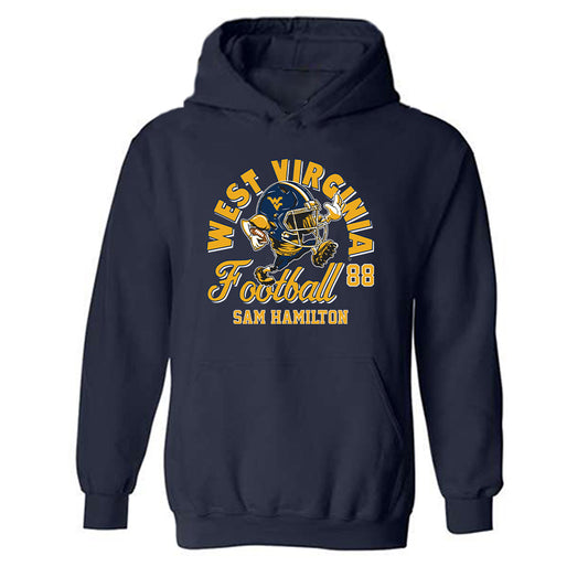 West Virginia - NCAA Football : Sam Hamilton - Fashion Shersey Hooded Sweatshirt-0