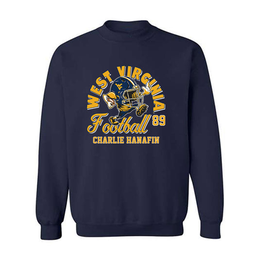 West Virginia - NCAA Football : Charlie Hanafin - Fashion Shersey Crewneck Sweatshirt-0
