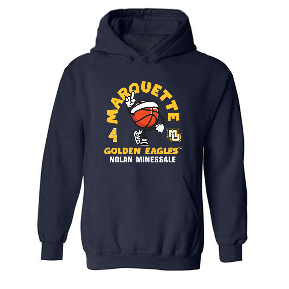 Marquette - NCAA Men's Basketball : Nolan Minessale - Fashion Shersey Hooded Sweatshirt-0