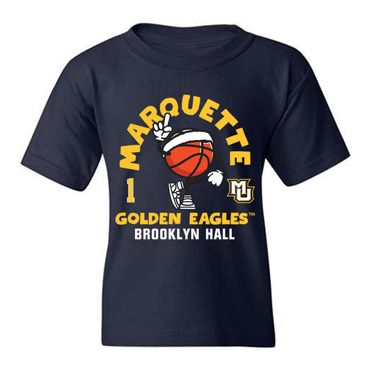 Marquette - NCAA Women's Basketball : Brooklyn Hall - Fashion Shersey Youth T-Shirt-0