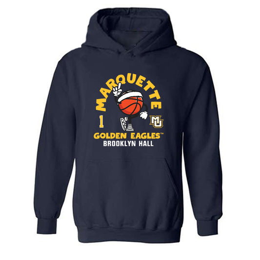 Marquette - NCAA Women's Basketball : Brooklyn Hall - Fashion Shersey Hooded Sweatshirt-0