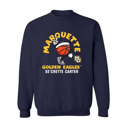 Marquette - NCAA Women's Basketball : Se'Crette Carter - Fashion Shersey Crewneck Sweatshirt-0