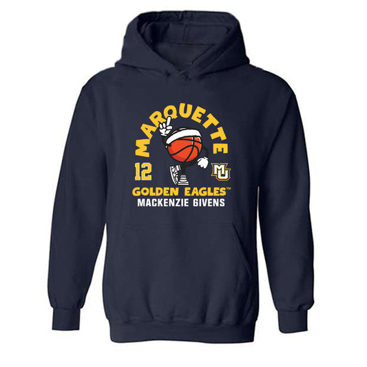 Marquette - NCAA Women's Basketball : Mackenzie Givens - Fashion Shersey Hooded Sweatshirt-0