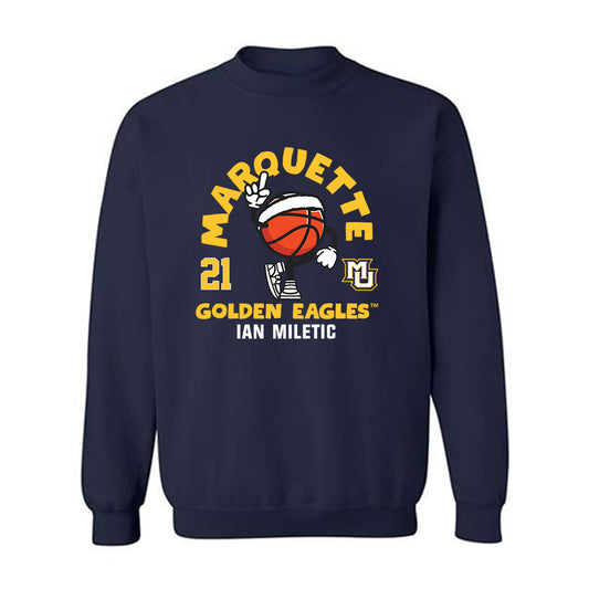 Marquette - NCAA Men's Basketball : Ian Miletic - Fashion Shersey Crewneck Sweatshirt-0