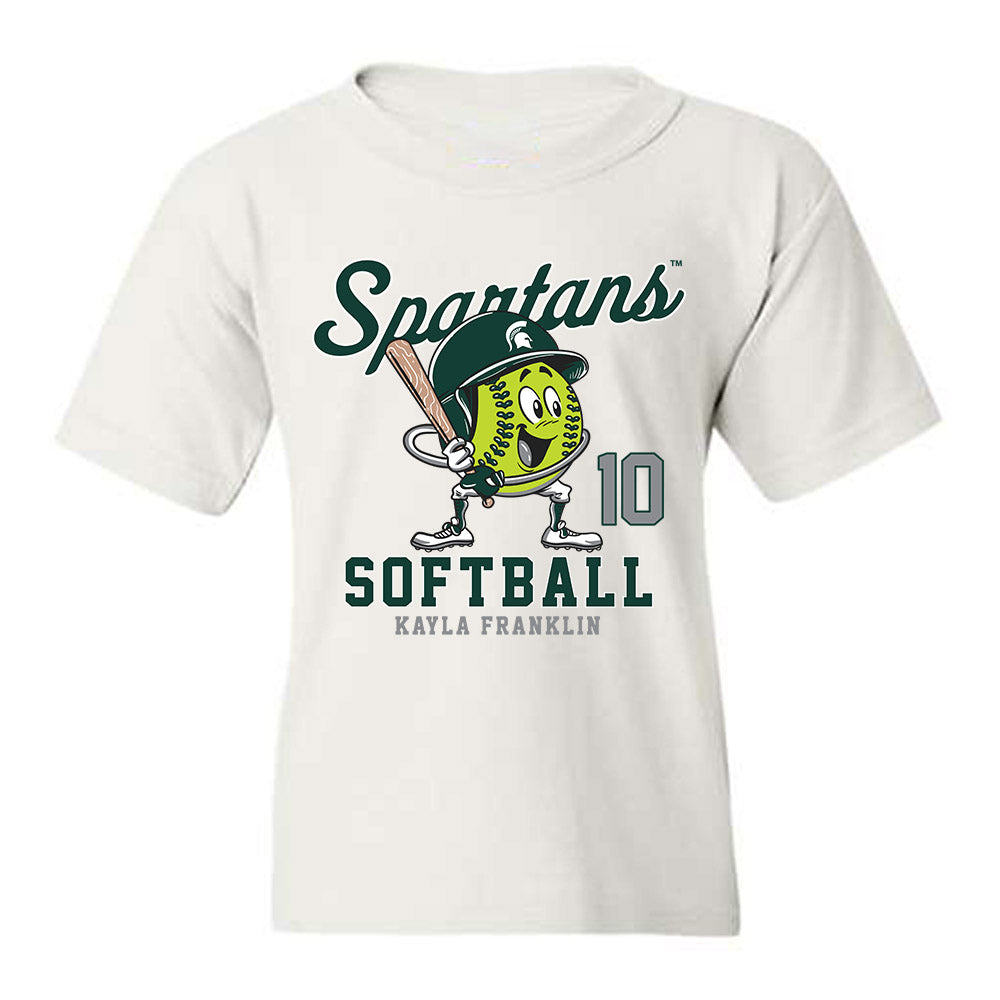 Michigan State - NCAA Softball : Kayla Franklin - Fashion Shersey Youth T-Shirt-0
