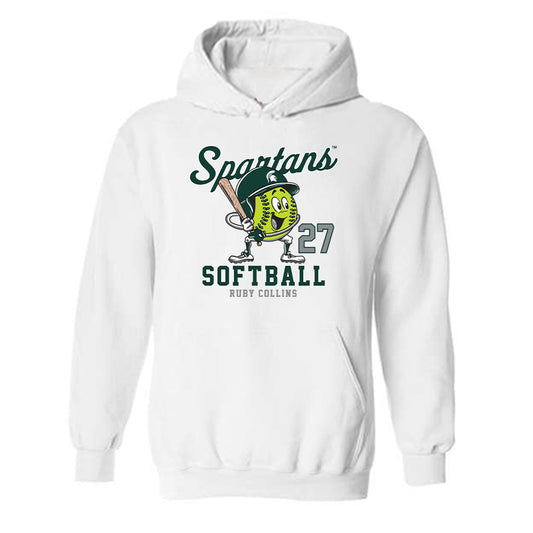 Michigan State - NCAA Softball : Ruby Collins - Fashion Shersey Hooded Sweatshirt-0