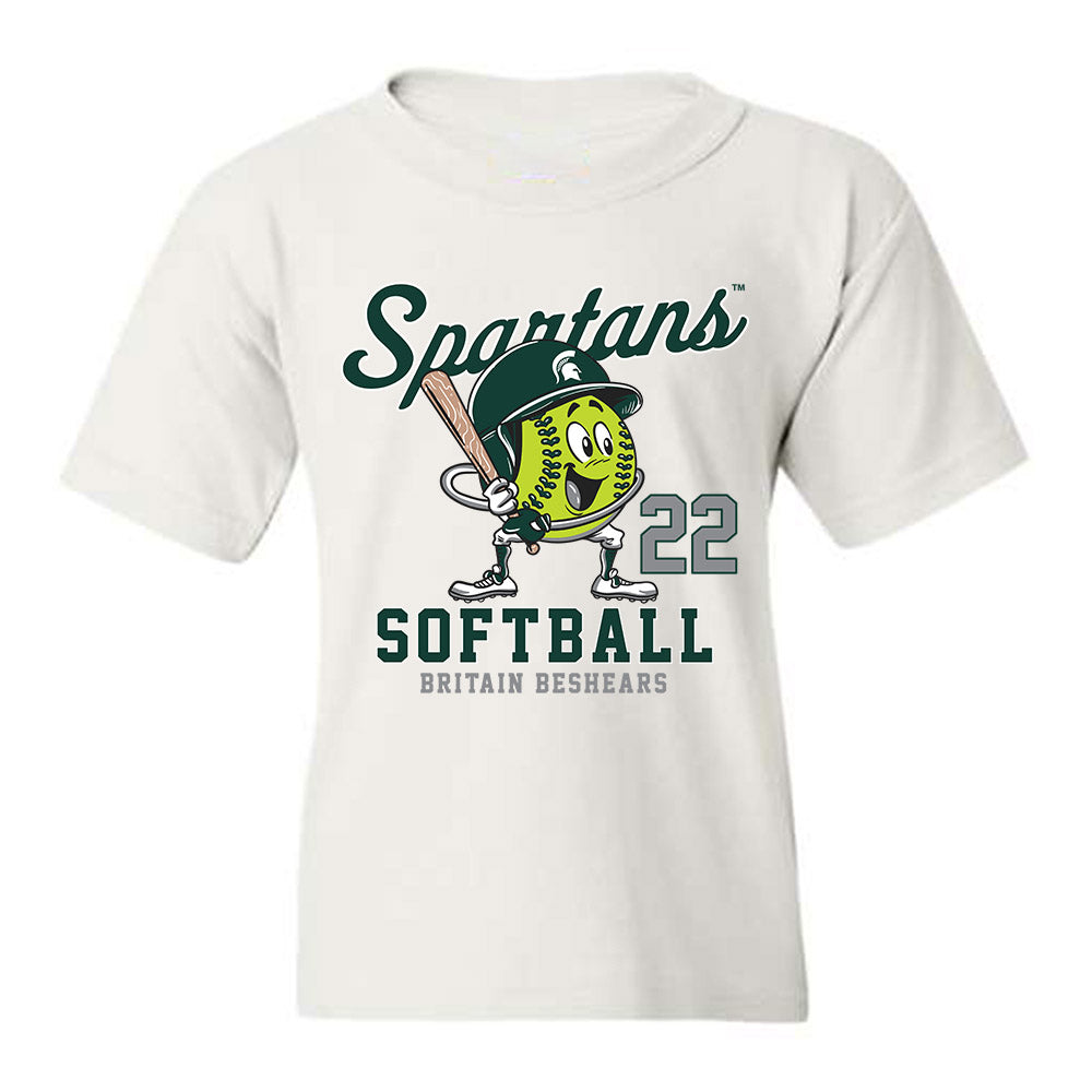 Michigan State - NCAA Softball : Britain Beshears - Youth T-Shirt