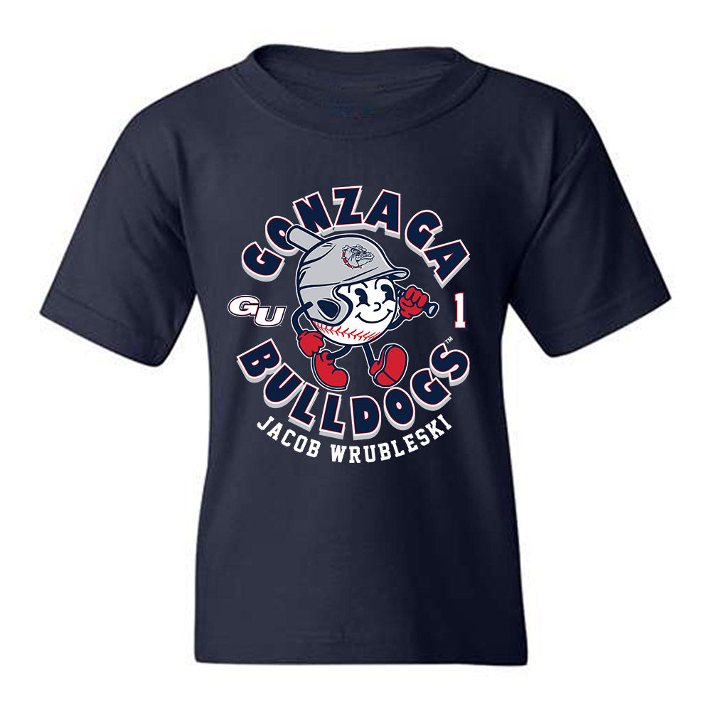 Gonzaga - NCAA Baseball : Jacob Wrubleski - Fashion Shersey Youth T-Shirt-0