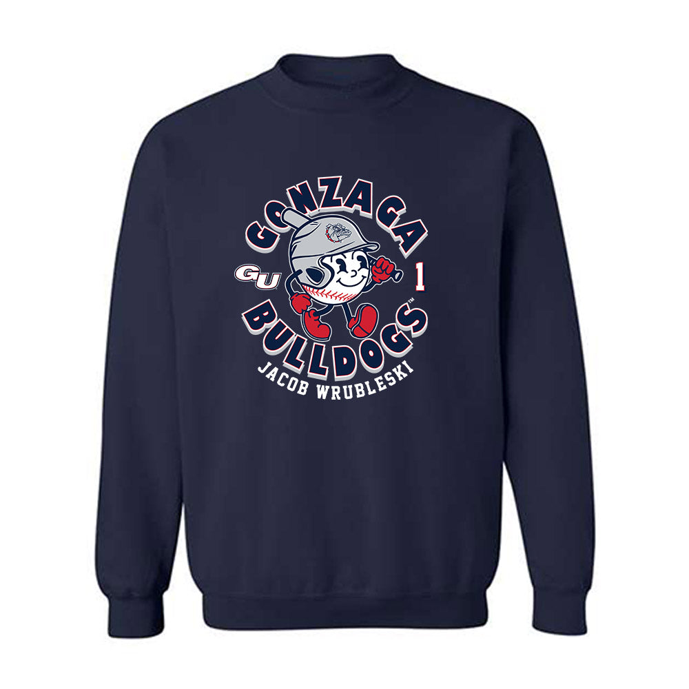 Gonzaga - NCAA Baseball : Jacob Wrubleski - Fashion Shersey Crewneck Sweatshirt-0