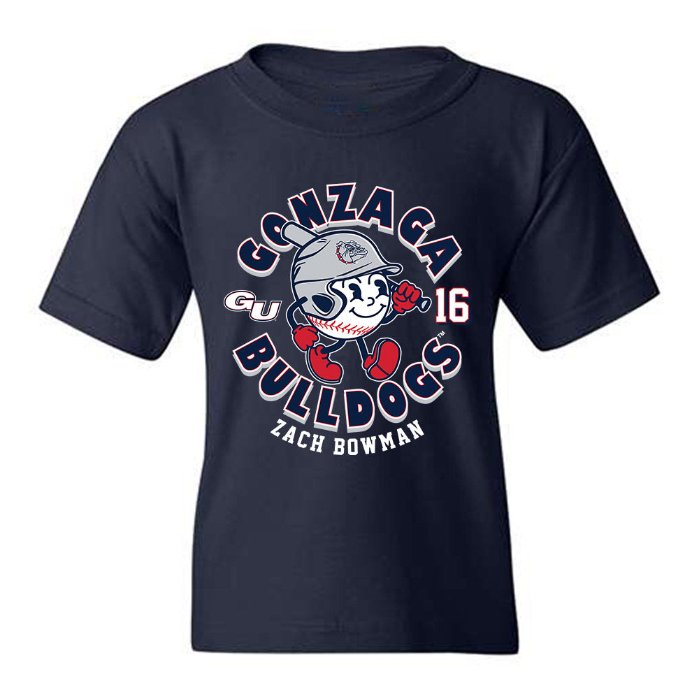 Gonzaga - NCAA Baseball : Zach Bowman - Fashion Shersey Youth T-Shirt-0