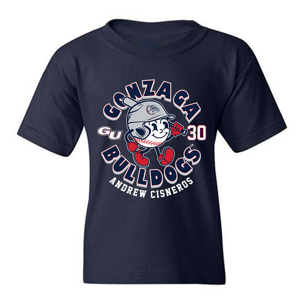 Gonzaga - NCAA Baseball : Andrew Cisneros - Fashion Shersey Youth T-Shirt-0