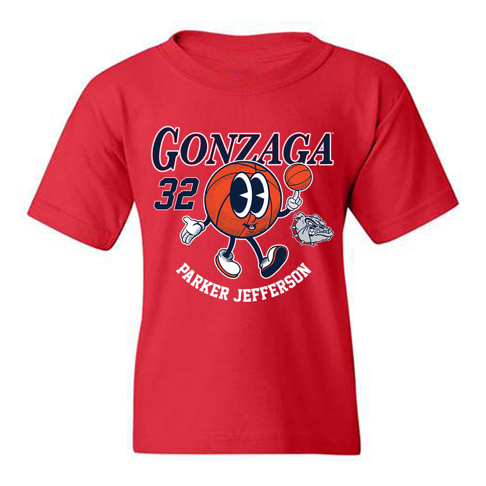 Gonzaga - NCAA Men's Basketball : Parker Jefferson - Fashion Shersey Youth T-Shirt-0