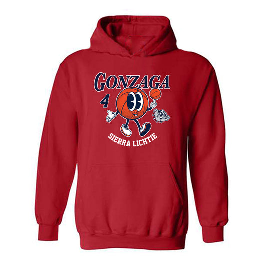 Gonzaga - NCAA Women's Basketball : Sierra Lichtie - Fashion Shersey Hooded Sweatshirt-0