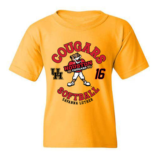 Houston - NCAA Softball : Savanna Luther - Fashion Shersey Youth T-Shirt-0