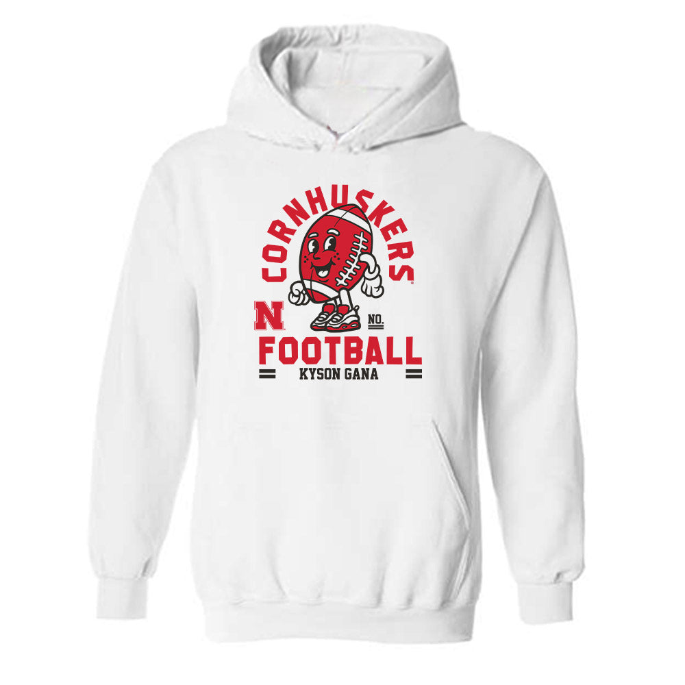 Nebraska - NCAA Football : Kyson Gana - Fashion Shersey Hooded Sweatshirt-0
