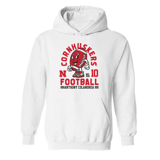 Nebraska - NCAA Football : Anthony Colandrea - Fashion Shersey Hooded Sweatshirt-0