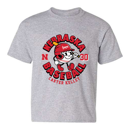Nebraska - NCAA Baseball : Carter Kelley - Fashion Shersey Youth T-Shirt-0