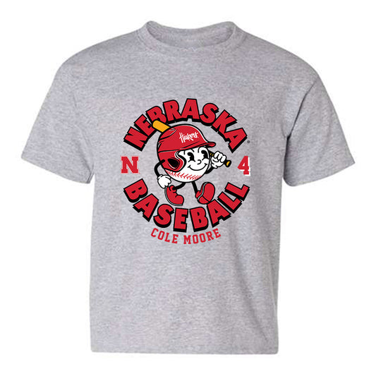 Nebraska - NCAA Baseball : Cole Moore - Fashion Shersey Youth T-Shirt-0