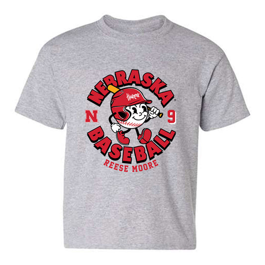 Nebraska - NCAA Baseball : Reese Moore - Fashion Shersey Youth T-Shirt-0