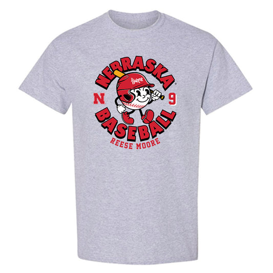 Nebraska - NCAA Baseball : Reese Moore - Fashion Shersey T-Shirt-0
