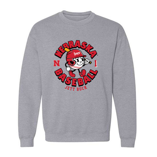 Nebraska - NCAA Baseball : Jett Buck - Fashion Shersey Crewneck Sweatshirt-0
