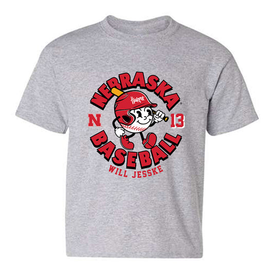 Nebraska - NCAA Baseball : Will Jesske - Fashion Shersey Youth T-Shirt-0