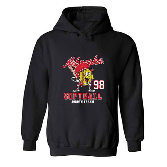 Nebraska - NCAA Softball : Jordyn Frahm - Fashion Shersey Hooded Sweatshirt-0