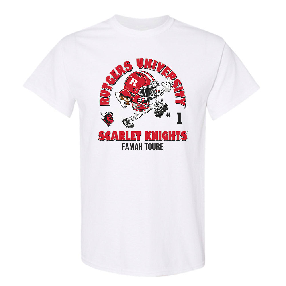 Rutgers - NCAA Football : Famah Toure - Sport Shersey T-Shirt-0