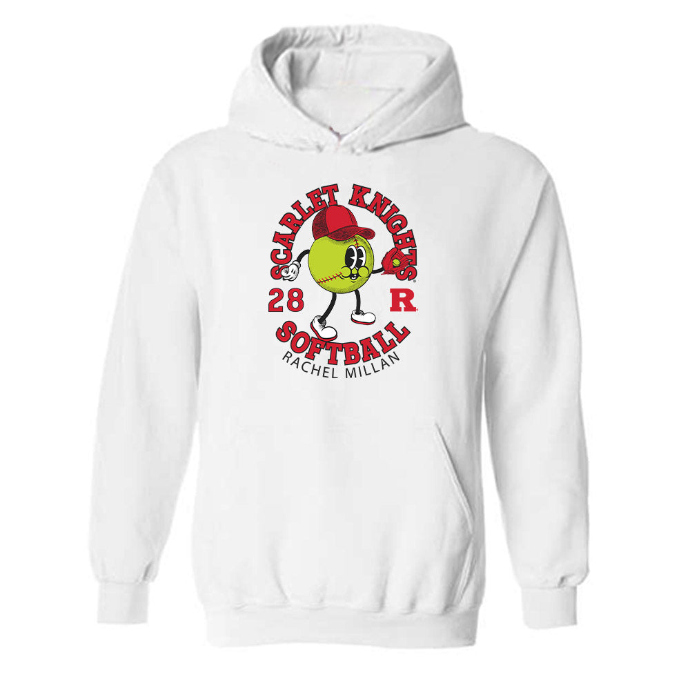 Rutgers - NCAA Softball : Rachel Millan - Fashion Shersey Hooded Sweatshirt-0