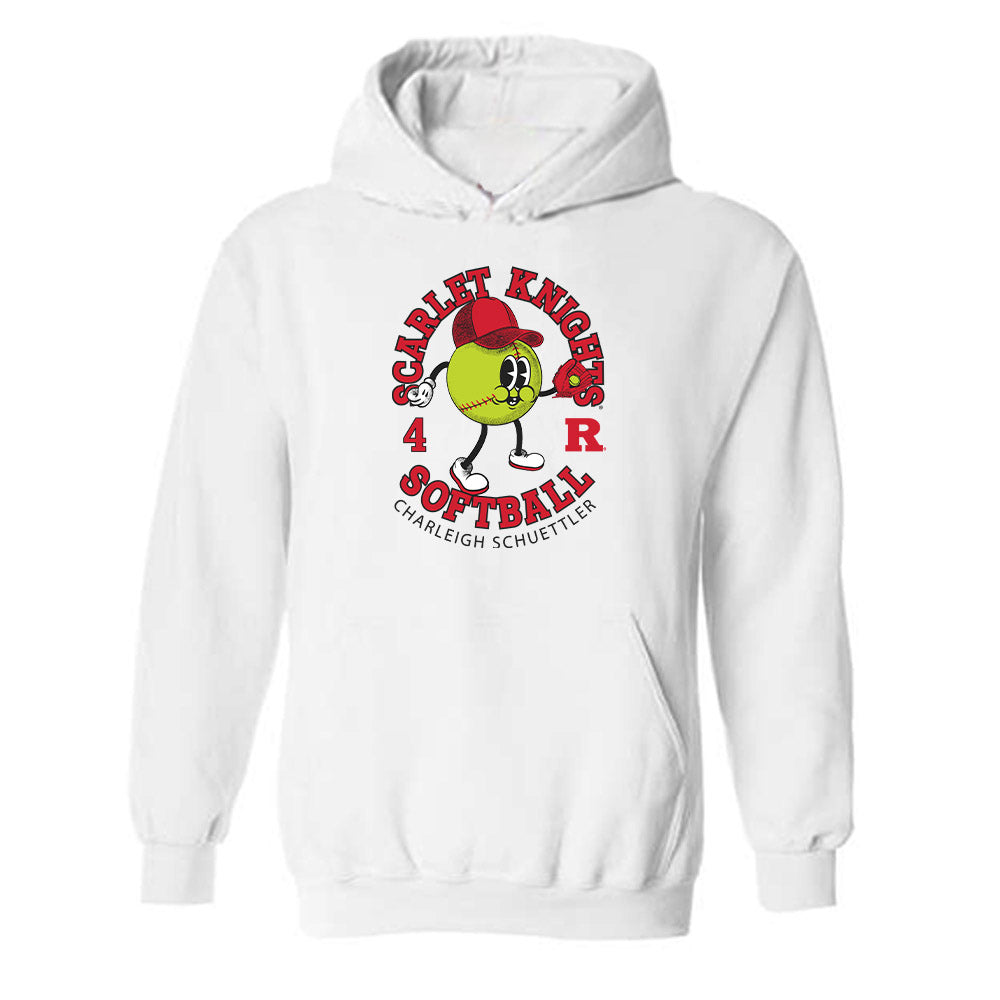 Rutgers - NCAA Softball : Charleigh Schuettler - Fashion Shersey Hooded Sweatshirt-0