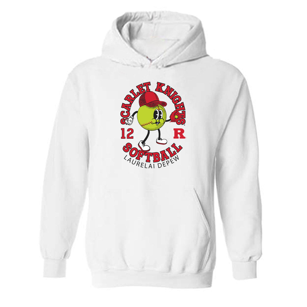 Rutgers - NCAA Softball : Laurelai DePew - Fashion Shersey Hooded Sweatshirt-0