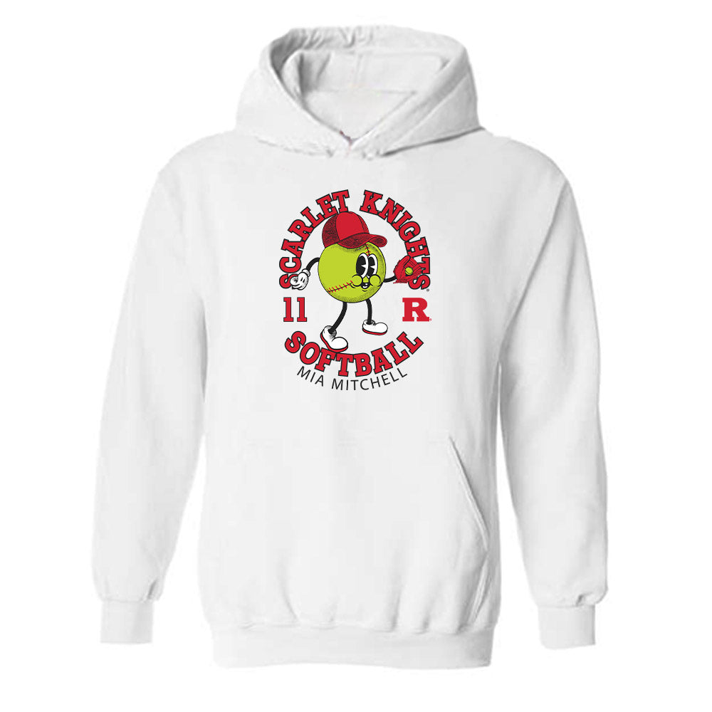 Rutgers - NCAA Softball : Mia Mitchell - Fashion Shersey Hooded Sweatshirt-0